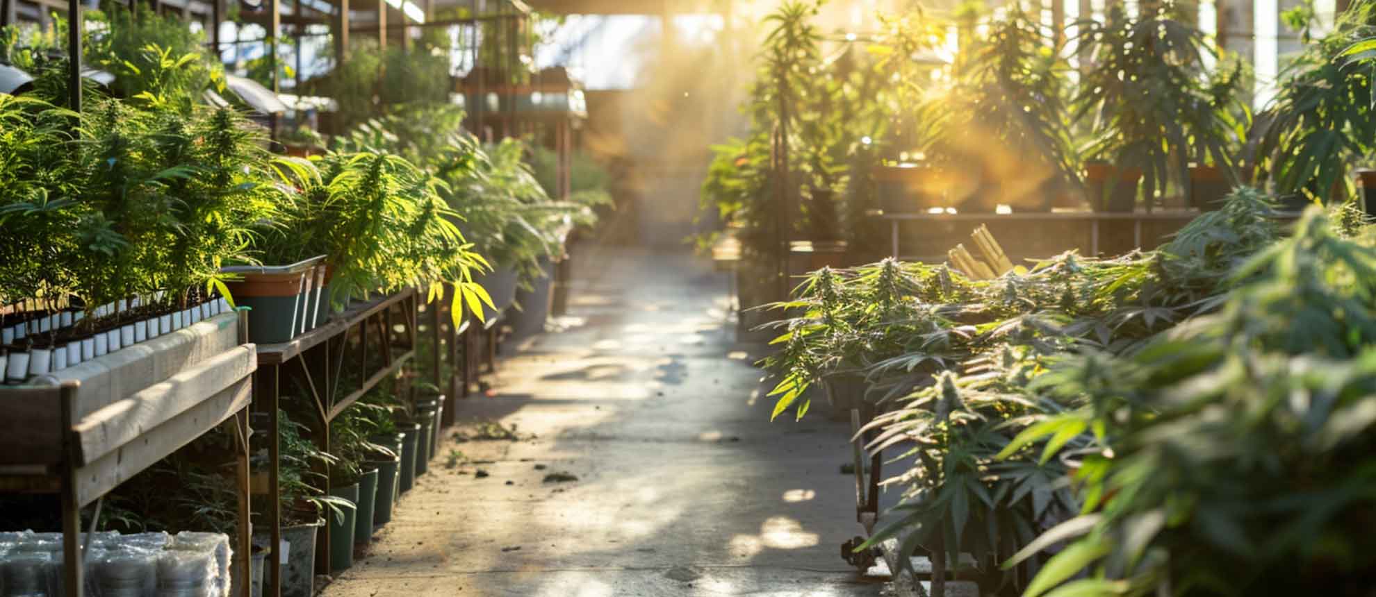 Cannabis Pflanzen auf Balkonen in der Stadt